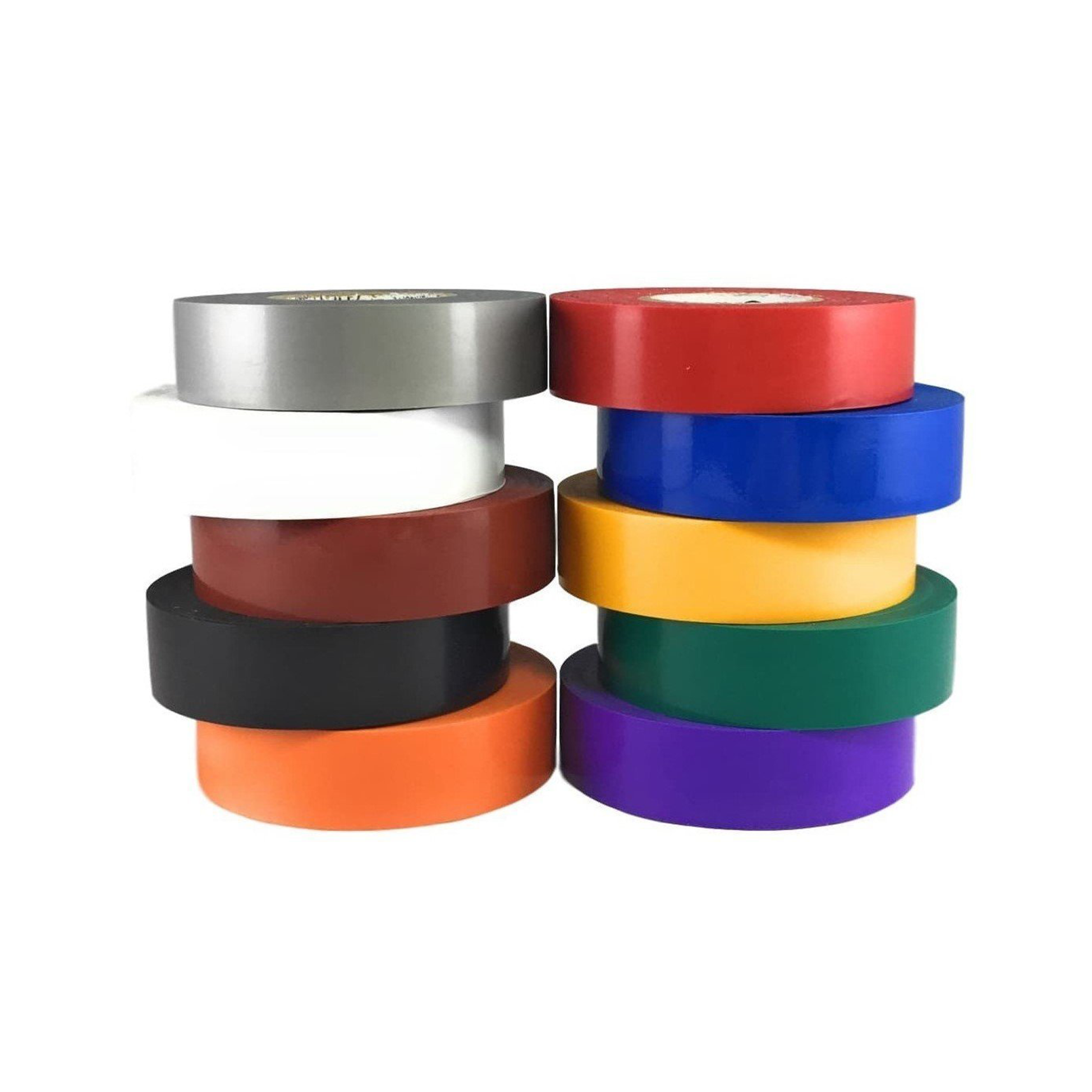 TradeGear Electrical Tape (10PK) Assorted Matte Rainbow Colors –  Waterproof, Flame-Retardant, Rubber Based Adhesive, UL Listed – Rated for  Max. 600V
